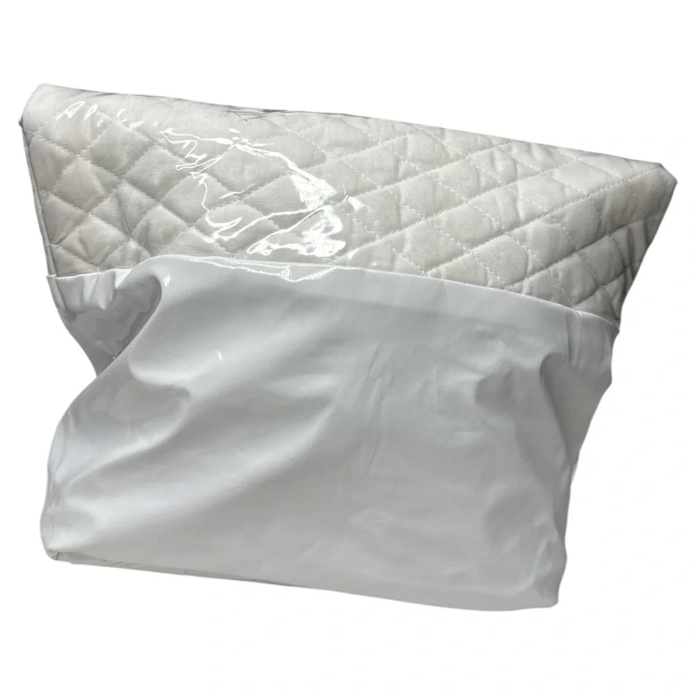 Mangled Courtesan by April Johnston Quilted White Fold-Over Clutch NWT